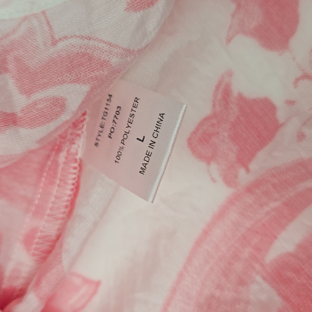 NWT GiGiO USA Vibrant Print Red Oversized Button Front Shirt Size Large - Picture 16 of 16